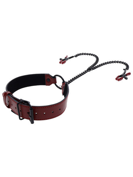 SAFFRON COLLAR WITH NIPPLE CLAMPS